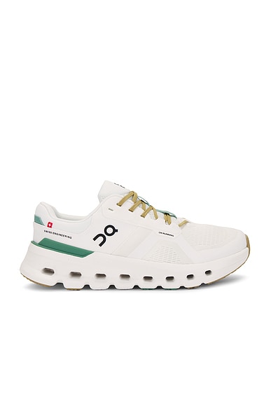 On Cloudrunner 2 Sneaker in Undyed & Green