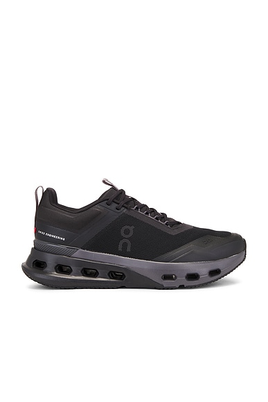 On Cloudnova X Sneakers in Black & Eclipse