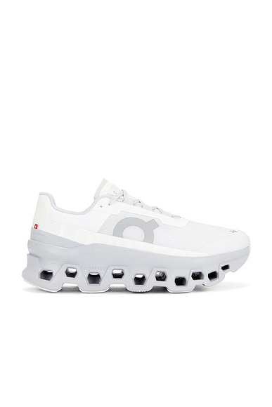On Cloudmonster Sneakers in White & Glacier