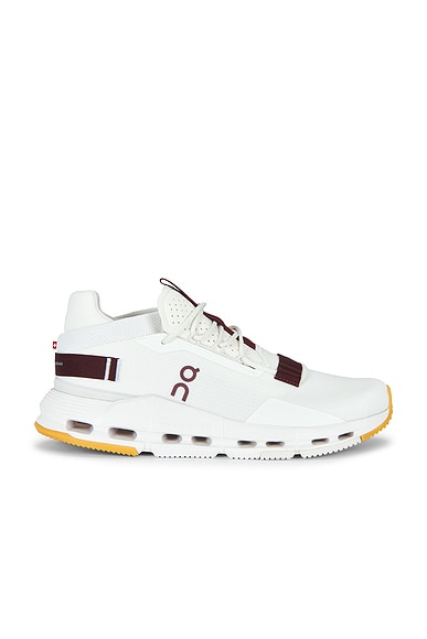 On Cloudnova 2 in Ivory & Maroon