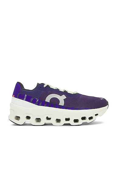 On Cloudmster Rubber-trimmed Mesh Running Sneakers In Acai & Aloe