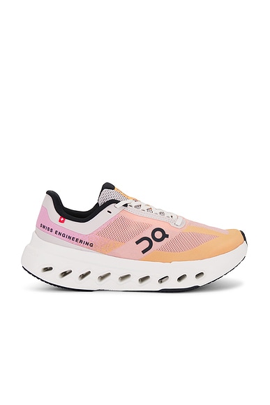On Cloudsurfer Next Sneaker in Tangerine & Ivory