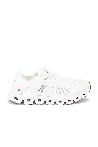 Shop On Cloud 5 Coast Sneaker In Undyed White & White