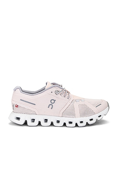 On Cloud 5 Sneaker in Shell & White