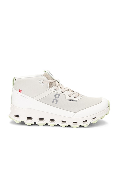 Shop On Cloudroam Waterproof Sneaker In Ice & Limelight