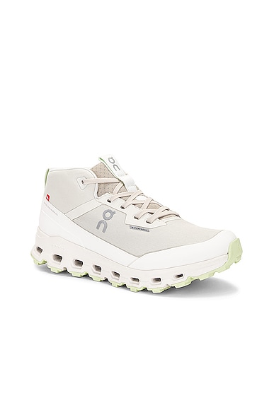 Shop On Cloudroam Waterproof Sneaker In Ice & Limelight
