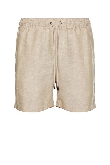 【PORTERNA】Biko Linen Shorts Katana Linen Drawstring Short - Kut from the Kloth