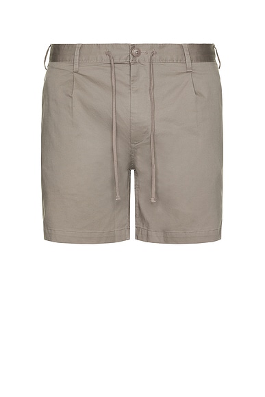 onia Garment Dye Cotton Drawstring Shorts in Cinder
