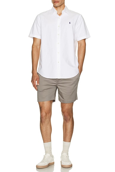 Garment Dye Cotton Drawstring Shorts