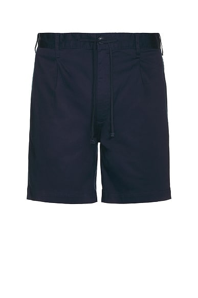 Garment Dye Cotton Drawstring Shorts