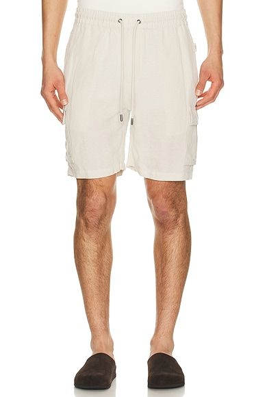 Air Linen Pull On Cargo Short