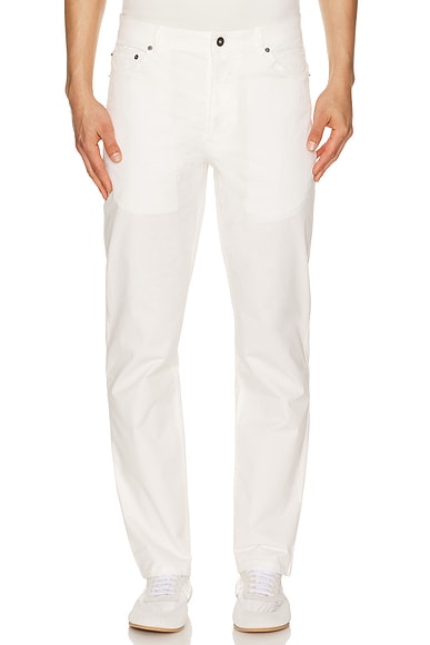 onia Linen Denim 5 Pocket Pant in Egret