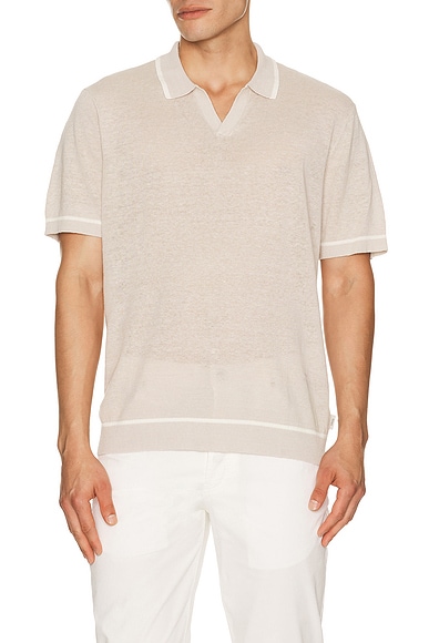 Linen Johnny Collar Polo