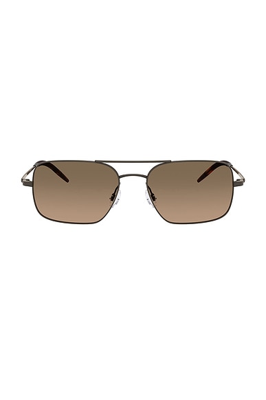 Oliver Peoples Victory II Pillow Sunglasses in Pewter