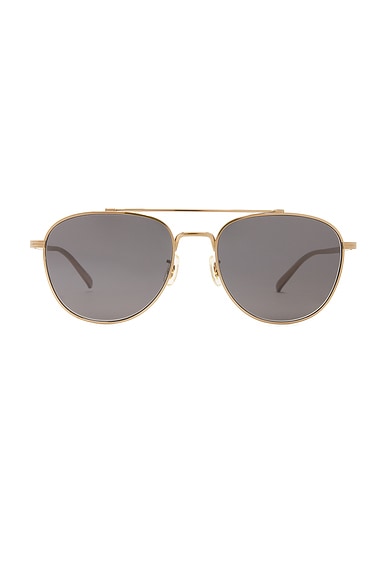 Oliver Peoples Rivetti Sunglasses in Gold & Carbon Grey