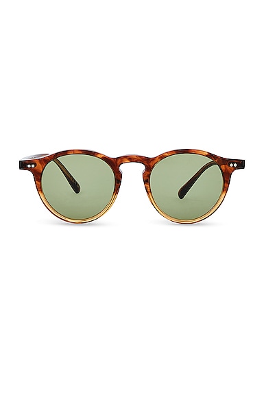 Oliver Peoples Op-13 Round-frame Sunglasses In Dark Amber