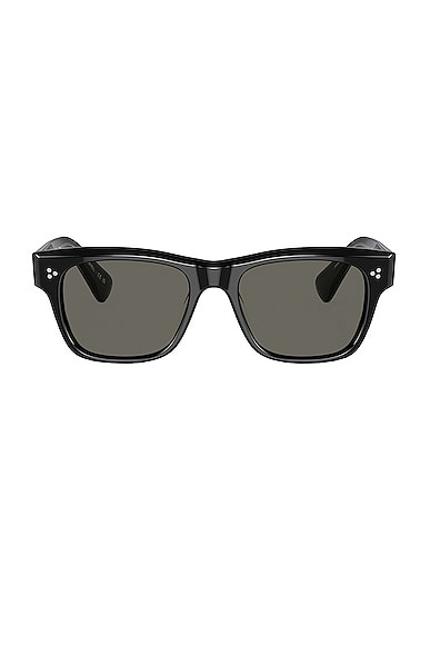 Oliver Peoples Birell Sun Sunglasses in Black & Carbon Grey