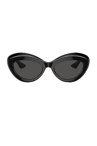 Oliver Peoples X Khaite Oval Sunglasses in Black