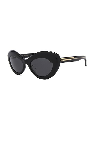 Shop Oliver Peoples X Khaite Oval Sunglasses In Black