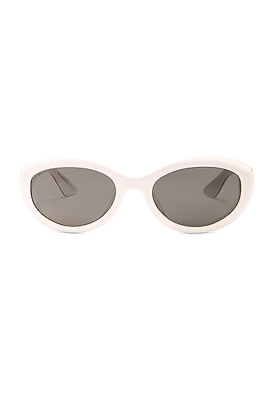 Oliver Peoples X Khaite Oval Sunglasses in White