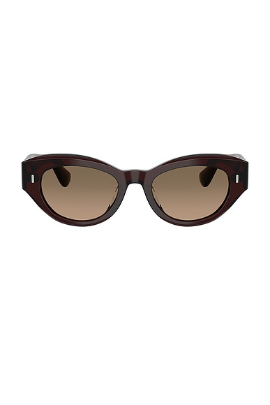 Oliver Peoples Lerrue Oval Sunglasses in Black