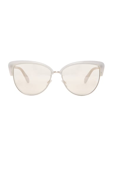 Oliver Peoples Alisha Sunglasses in Soft Pearl & Opal Flash | FWRD