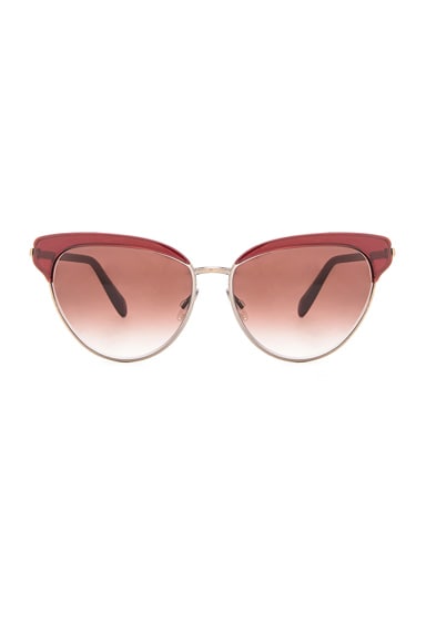 Oliver Peoples Josa Sunglasses in Ruby & Spice Brown | FWRD