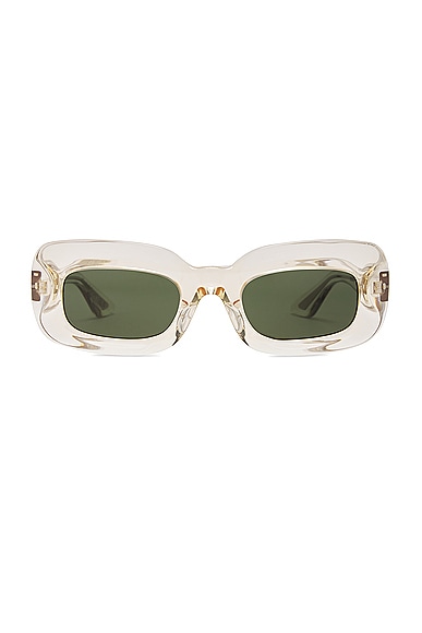 Oliver Peoples X Khaite 1966c Rectangle Sunglasses in Transparent Yellow