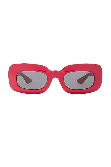 Oliver Peoples X Khaite 1966c Rectangle Sunglasses in Red