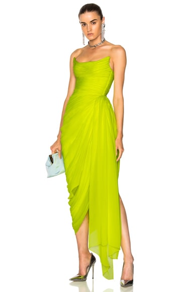 Draped Strapless Gown