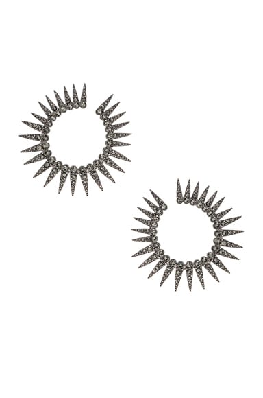Sea Urchin Large Crystal Earrings
