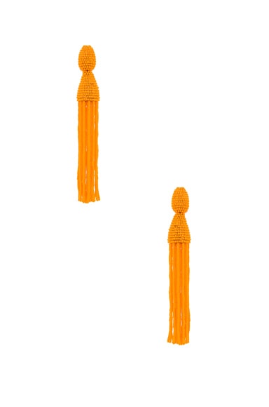 Long Bugle Bead Tassel Earrings