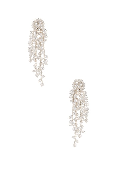Delicate Flower Chain Drop Earrings