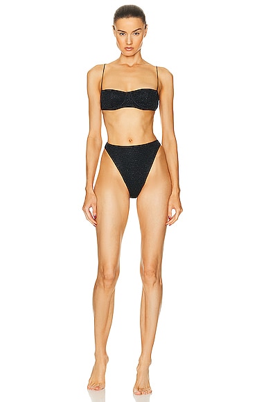 Lumière Balconette Bikini Set in Black