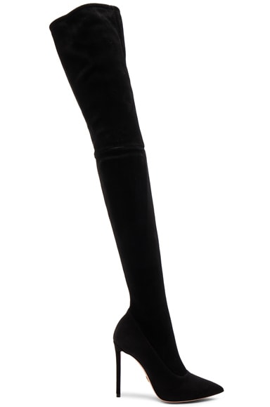 Lama Suede Thigh High Boots