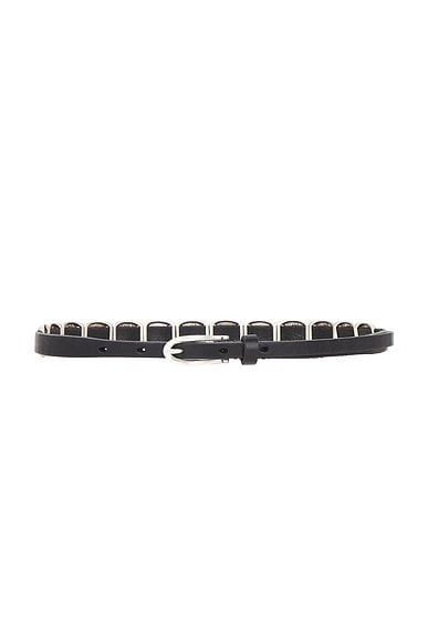 Our Legacy Billow Belt in Oily Black Leather