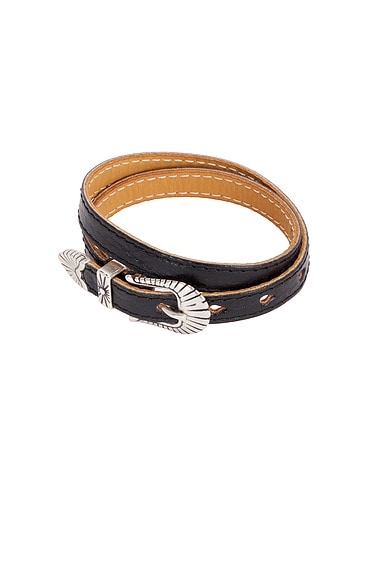 Our Legacy Cowboy Wrap Around in Deep Black Leather