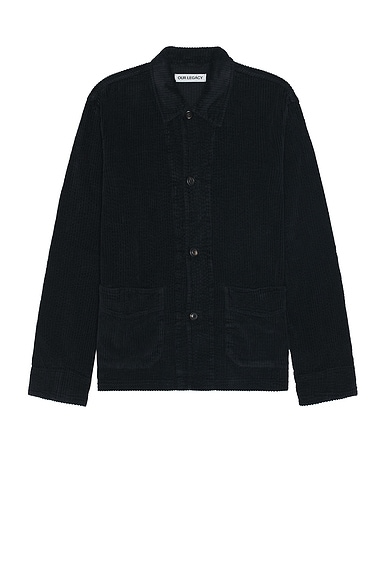 Our Legacy Archive Box Jacket in Worn Black Rustic Cord