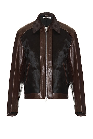 Our Legacy Andalou Jacket in Tuscan Brown Hair On Hide