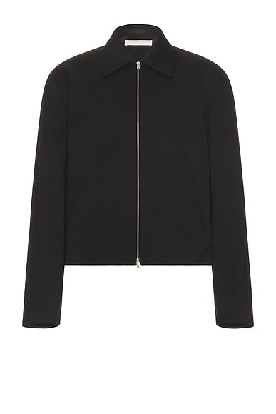 Our Legacy Mini Wool Jacket in Black Worsted Wool