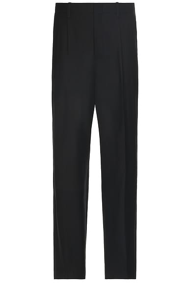Our Legacy Borrowed Chino in Black Panama Wool