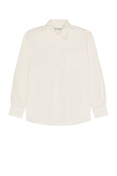 Our Legacy Above Cotton-poplin Shirt In Jet Stream White