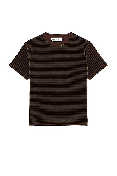 Our Legacy Hover T-Shirt in Scoobie Stripe Velour | FWRD