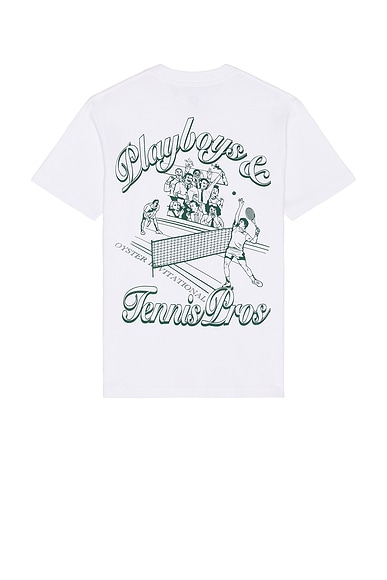Oyster Playboys & Tennis Pros T-Shirt in White