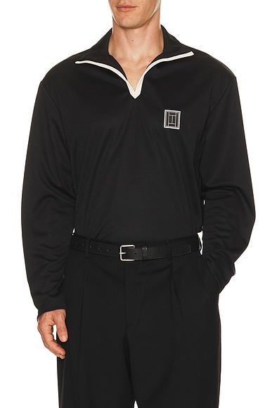 Oyster OTC On Court / Off Court Longsleeve Polo in Black