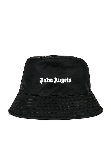 Palm Angels Classic Logo Bucket Hat in Black