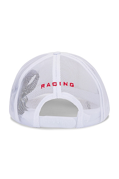 Shop Palm Angels X Formula 1 Racing Baseball Cap In White  Red  & Black