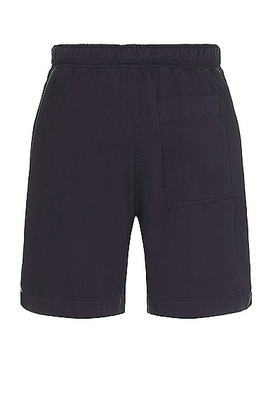 Shop Palm Angels Classic Logo Bermuda Short In Navy Blue & Off White