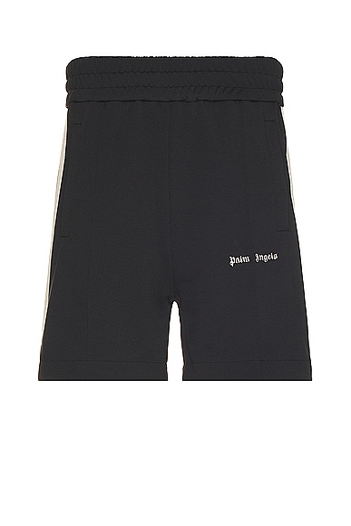Palm Angels Classic Logo Track Shorts in Black & Off White