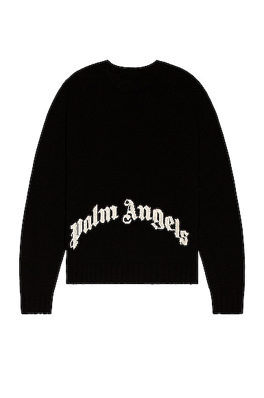 Palm Angels Rec Logo Sweater in Black